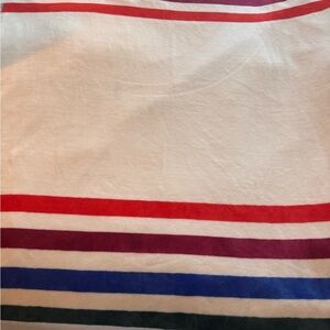 BATH & BODY WORKS limited edition cream striped blanket 50x60” Plush Sherpa SOFT